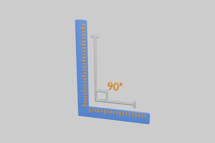 Aperçu: Règle d'angle à 90 degrés Science
