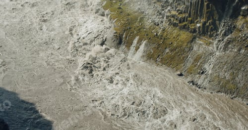 Preview: Mountain river in canyon of powerful Dettifoss waterfall, Iceland