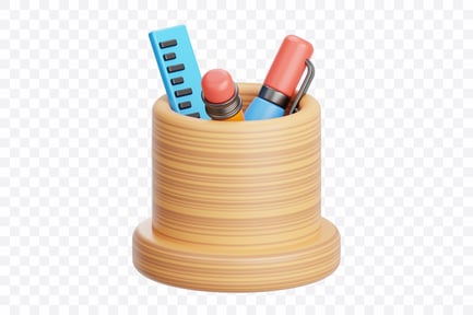 Visualização: Copo para estojo de lápis