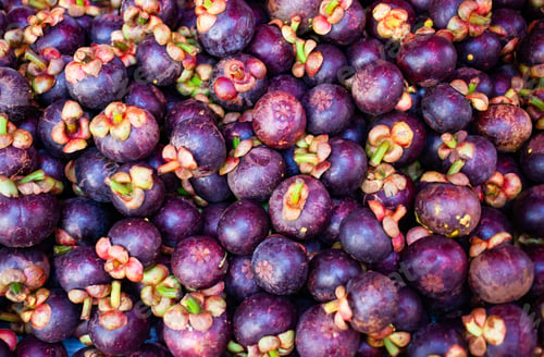 Preview: fresh organic mangosteen on the market
