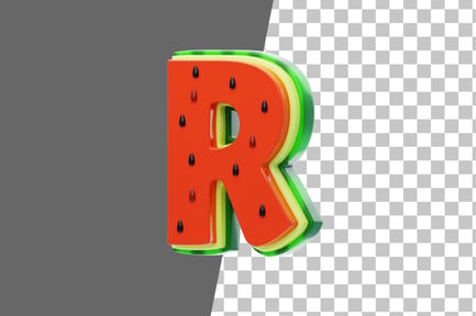 Preview: Watermelon R 3D Icon