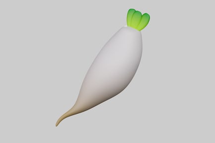 Preview: Cartoon daikon radish vegetable