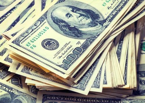 Preview: Pile of Hundred Dollar Bills Close Up