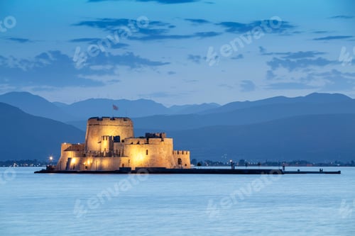 Preview: Nafplio, Greece. View over the town from Palamidi Fortress