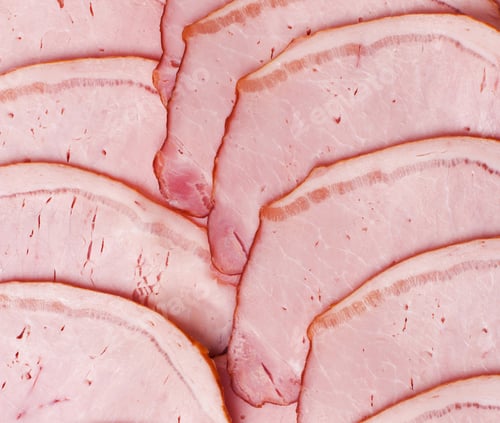 Preview: slices of ham as a background