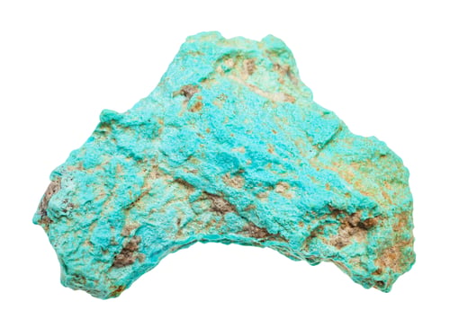 Preview: rough Turquoise gemstone isolated on white