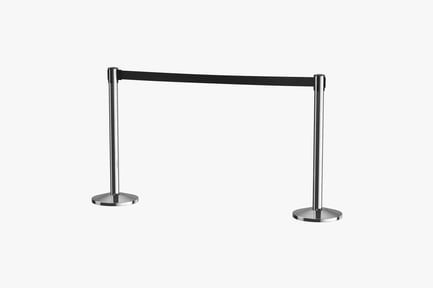 Preview: Metal Stanchion with Long Black Belt