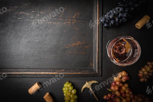 Preview: Wineglasses with grapes