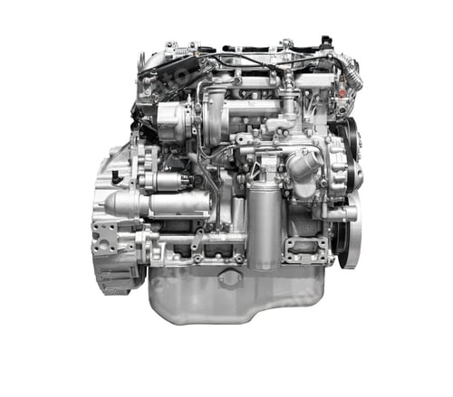Preview: New Car Engine Isolated on White Background