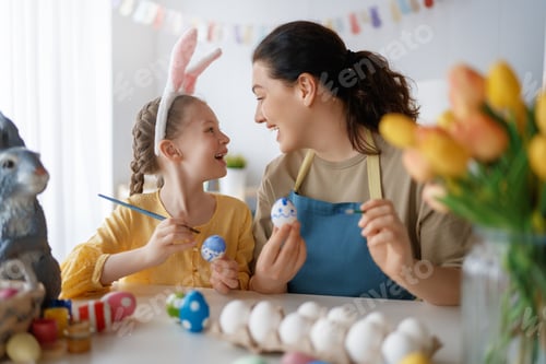 Preview: family preparing for Easter
