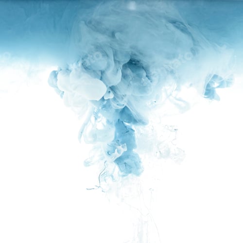 Preview: close up view of grey ink splash isolated on white