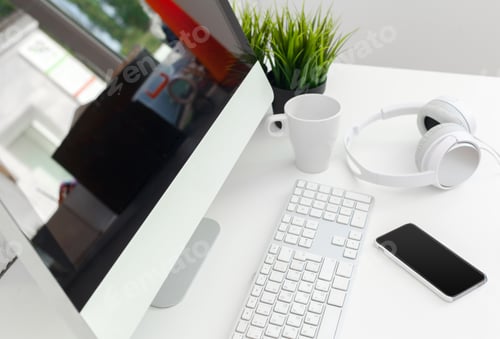 Preview: working table with computer