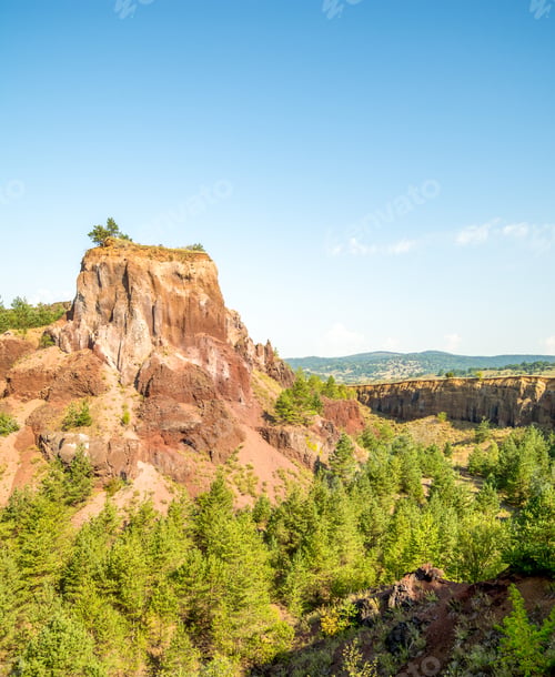 Preview: Vertical shot of extinct Racos volcano in Brasov, Romania