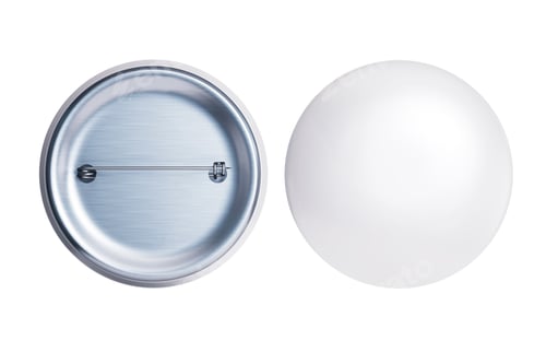 Preview: White badge pin brooch