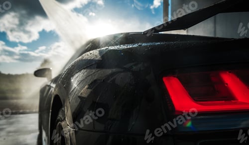 Preview: Modern Sports Car Inside a Car Wash