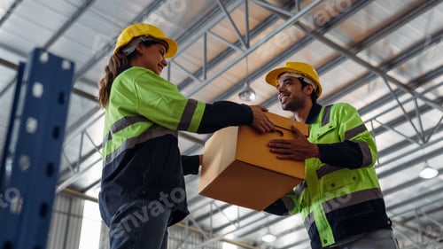 Preview: The warehouse workers are checking the stock on the shelves in the production department.