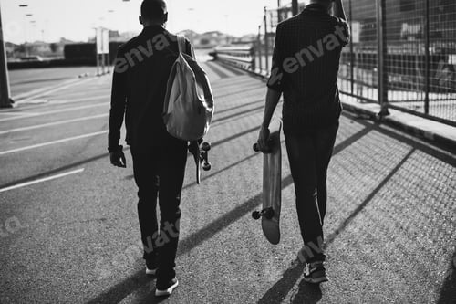 Preview: Teenager boy with a skateboard