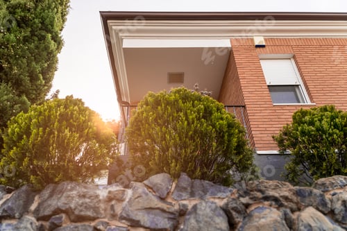 Preview: Private house with alarm system over the windows