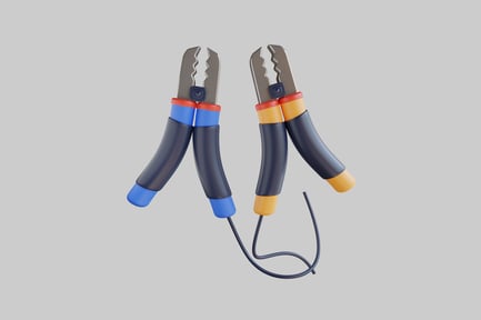 Preview: Battery jumper cables set blue, orange