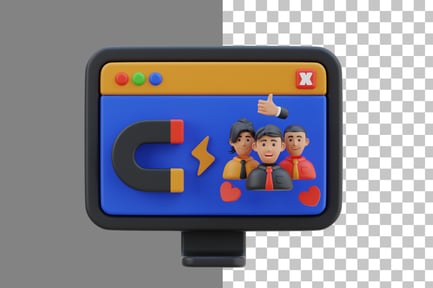 Предпросмотр: User Engagement 3D Icon