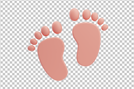 Preview: Baby Footprint 3D Icon