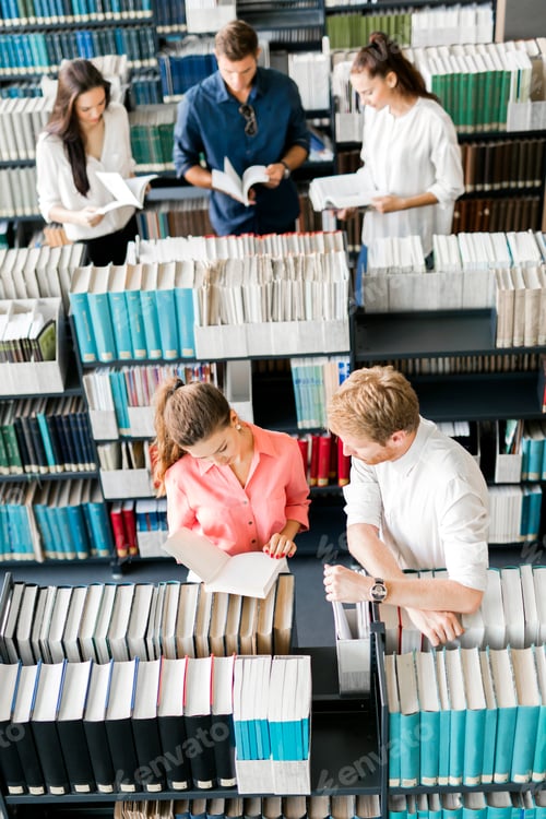 Preview: Students learning, reading in the library