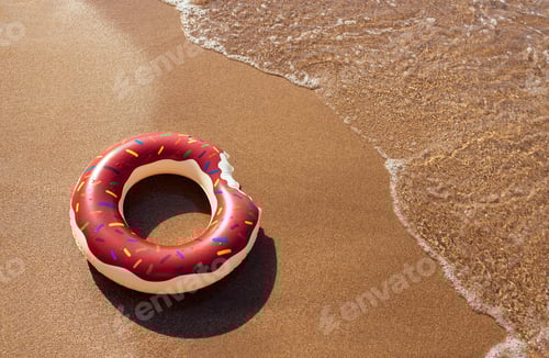 Preview: closeup of sand pattern of a beach in the summer