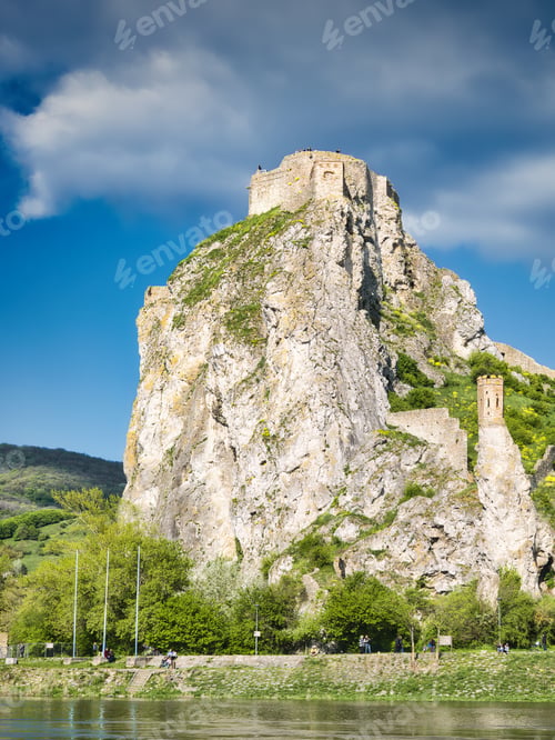 Preview: Devin castle ruins from Danube river view, Bratislava, Slovakia