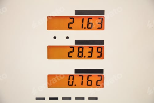 Preview: Fuel prices sign at the service station.