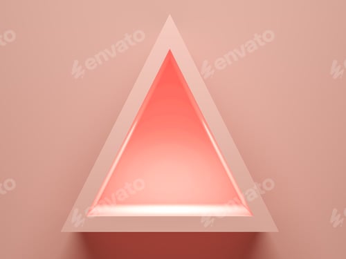 Preview: Concept empty illuminated showcase shelf 3D rendering