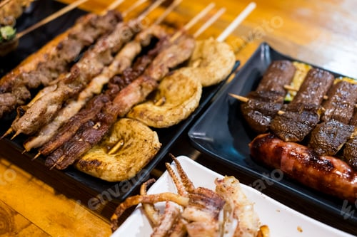Preview: Satay skewered and grilled meat