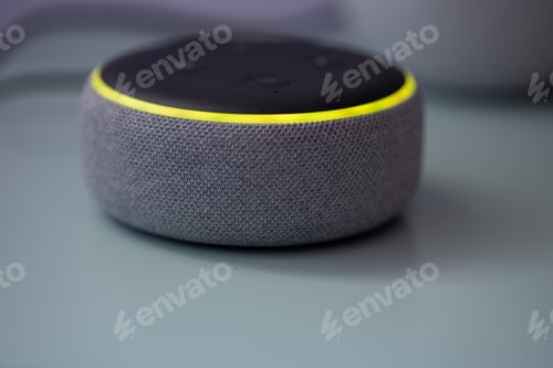 Preview: Responsive smart speaker with lights indicating it’s listening