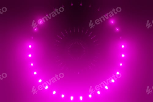 Preview: Digital generated abstract background with glowing purple circles background