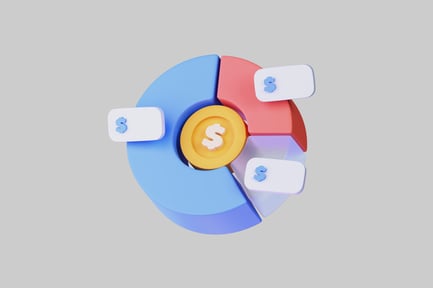 Preview: Financial pie chart with labels
