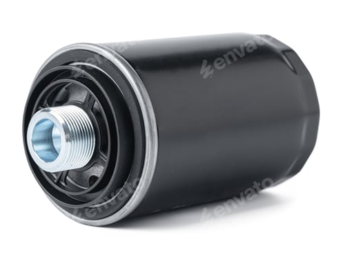 Preview: New oil filter car isolated on white background