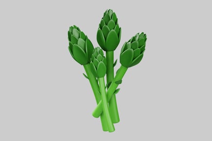 Preview: Bunch of green artichokes