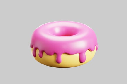Preview: Pink glazed donut