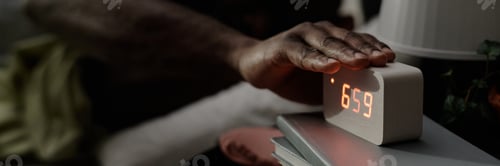 Preview: Header of Male Hand on Alarm Clock