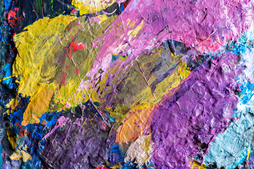 Preview: Colorful Abstract Paint Strokes of Yellow and Purple