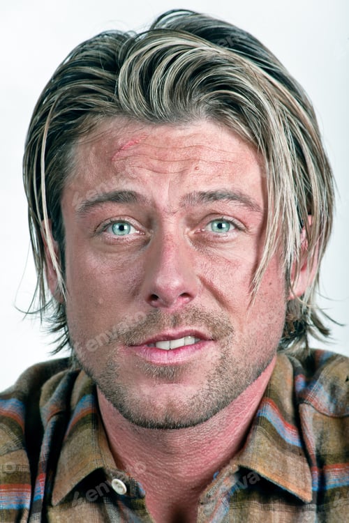 Preview: Casual Young Man With Blond Hair Against White Wall. Expressive Face. Showing Emotions.