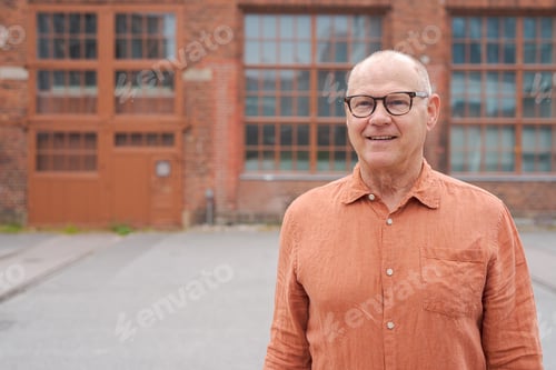 Preview: Senior Scandinavian Man Portrait Outdoors Autumn in Finland Concept