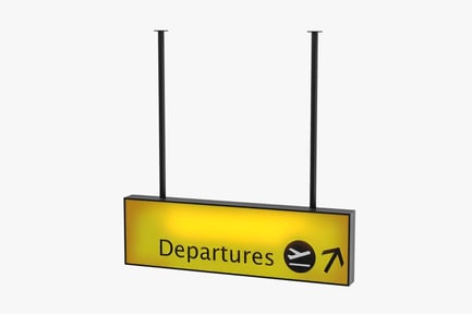Preview: Illuminated Airport Departures Sign