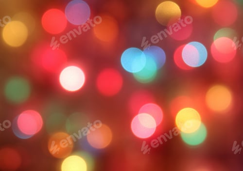 Preview: Colorful Christmas Lights Background - Photograph Of Blurred And Colorful Christmas Lights, Perfect