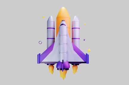 Preview: Cartoon science rocket