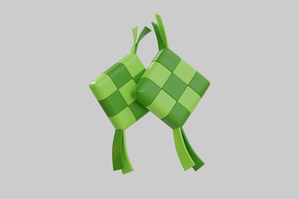 Preview: Woven green objects.