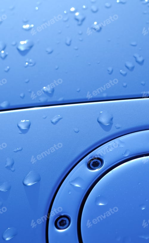 Preview: raindrops on metal