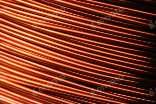 Preview: Close-up of a large coil of copper wire