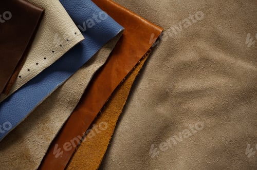 Preview: Leather stacked on floor