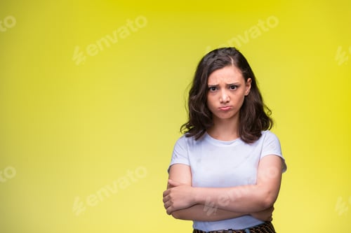 Preview: Young girl makes disappointed face