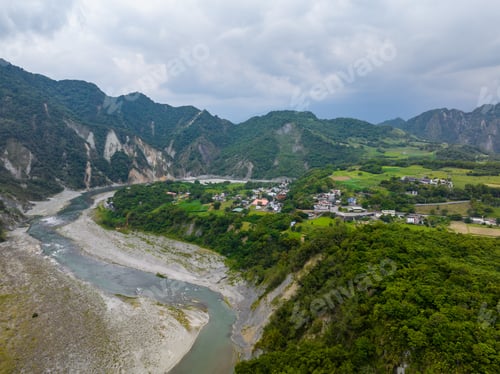 Preview: Aerial view of Hualien taroko valley in Taiwan